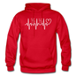 Cat Heartbeat - Gildan Heavy Blend Adult Hoodie - red