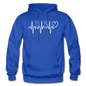 Cat Heartbeat - Gildan Heavy Blend Adult Hoodie - royal blue