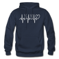 Cat Heartbeat - Gildan Heavy Blend Adult Hoodie - navy