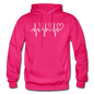 Cat Heartbeat - Gildan Heavy Blend Adult Hoodie - fuchsia