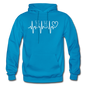 Cat Heartbeat - Gildan Heavy Blend Adult Hoodie - turquoise