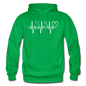 Cat Heartbeat - Gildan Heavy Blend Adult Hoodie - kelly green