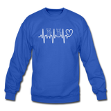 Cat Heartbeat - Crewneck Sweatshirt - royal blue