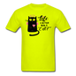 Life Is Better With A Cat - Unisex Classic T-Shirt - safety green