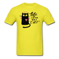 Life Is Better With A Cat - Unisex Classic T-Shirt - yellow