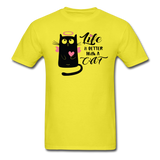 Life Is Better With A Cat - Unisex Classic T-Shirt - yellow