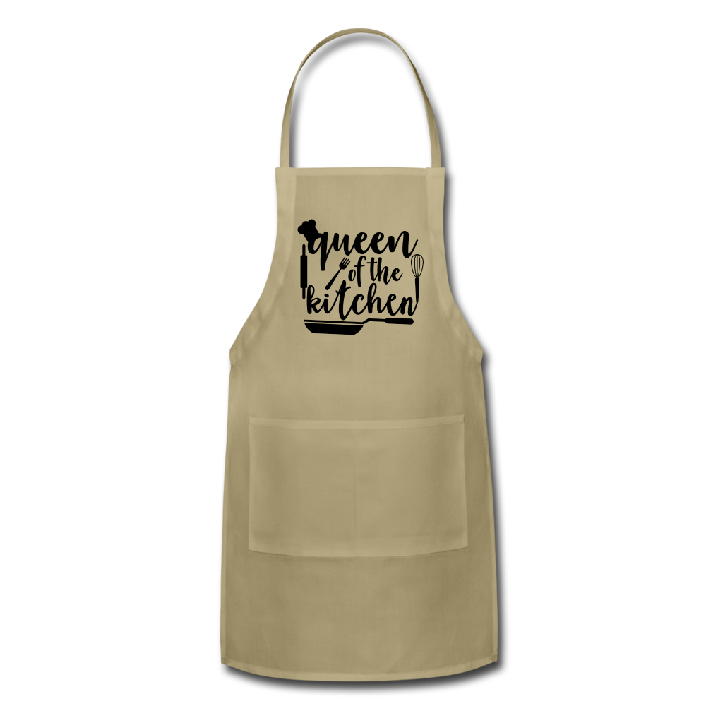 Queen Of The Kitchen - Adjustable Apron - khaki