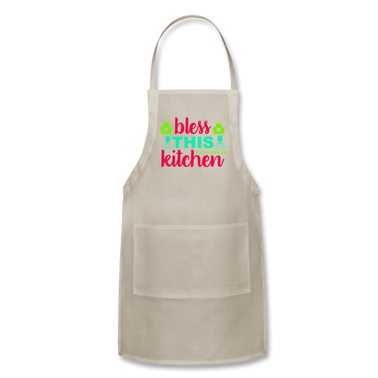 Bless This Kitchen - Adjustable Apron - natural