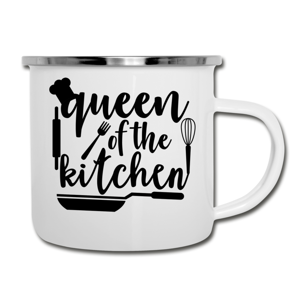 Queen Of The Kitchen - Camper Mug - white