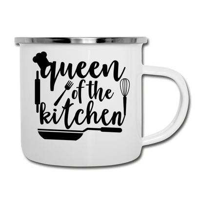 Queen Of The Kitchen - Camper Mug - white