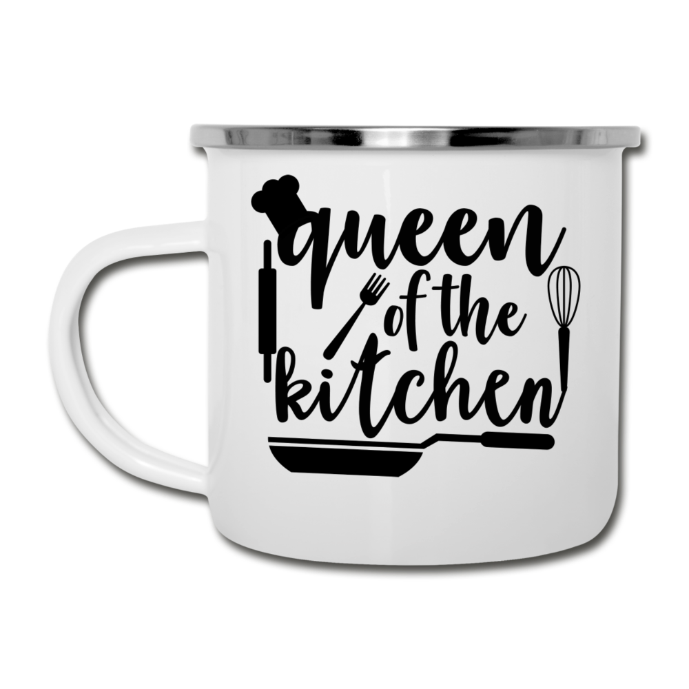 Queen Of The Kitchen - Camper Mug - white