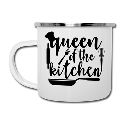 Queen Of The Kitchen - Camper Mug - white