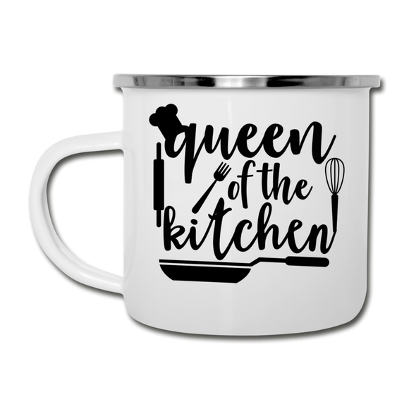 Queen Of The Kitchen - Camper Mug - white