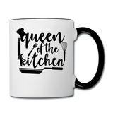 Queen Of The Kitchen - Contrast Coffee Mug - white/black