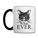 Cat - What Ever - Contrast Coffee Mug - white/black