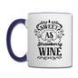 Sweet As Strawberry Wine - Black - Contrast Coffee Mug - white/cobalt blue