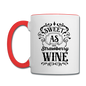 Sweet As Strawberry Wine - Black - Contrast Coffee Mug - white/red