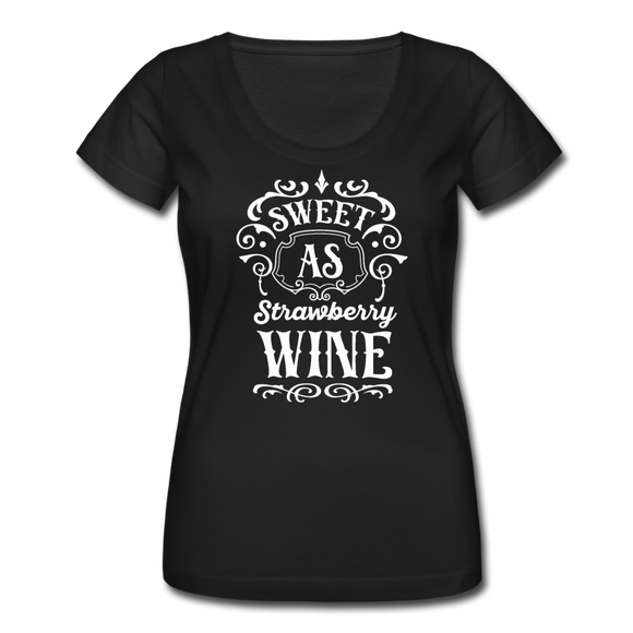 Sweet As Strawberry Wine - White - Women's Scoop Neck T-Shirt - black