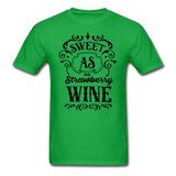 Sweet As Strawberry Wine - Black - Unisex Classic T-Shirt - bright green