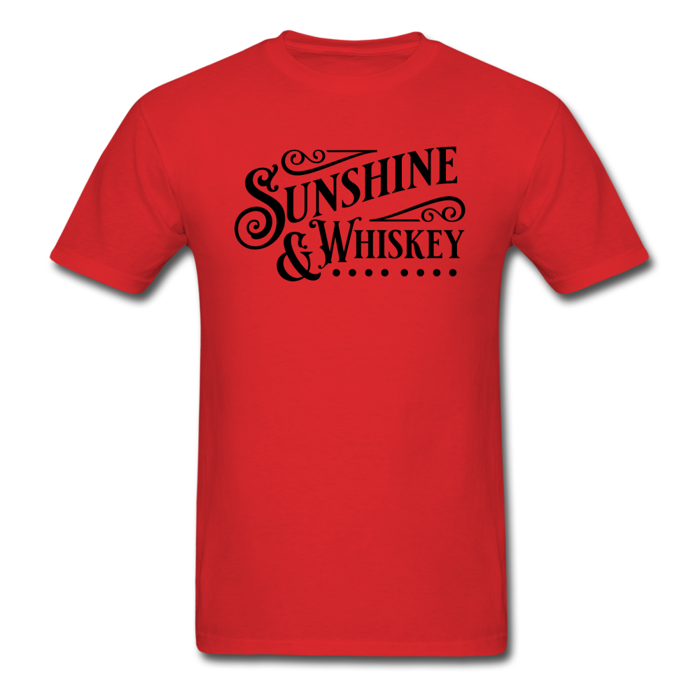 Sunshine And Whiskey - Black - Unisex Classic T-Shirt - red