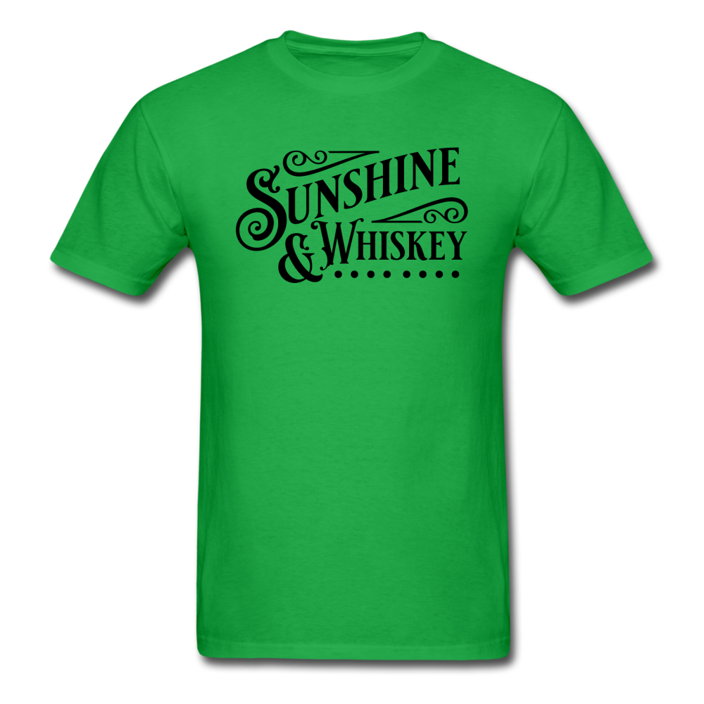 Sunshine And Whiskey - Black - Unisex Classic T-Shirt - bright green