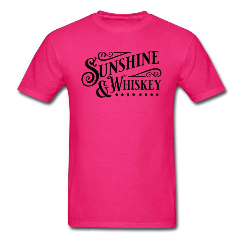 Sunshine And Whiskey - Black - Unisex Classic T-Shirt - fuchsia