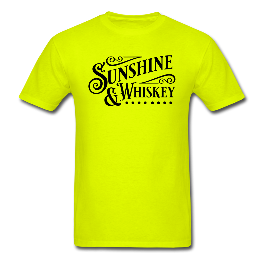 Sunshine And Whiskey - Black - Unisex Classic T-Shirt - safety green