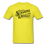 Sunshine And Whiskey - Black - Unisex Classic T-Shirt - yellow
