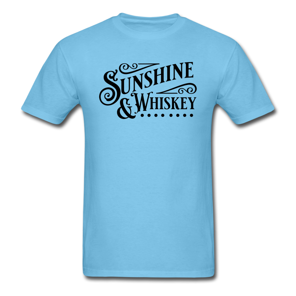 Sunshine And Whiskey - Black - Unisex Classic T-Shirt - aquatic blue