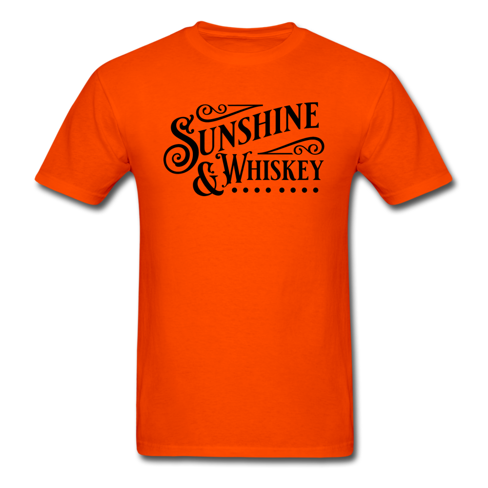 Sunshine And Whiskey - Black - Unisex Classic T-Shirt - orange