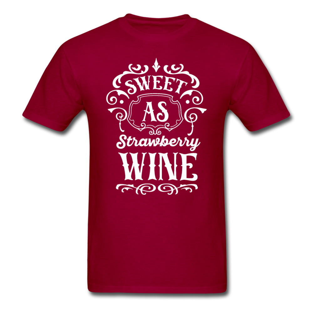 Sweet As Strawberry Wine - White - Unisex Classic T-Shirt - dark red