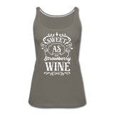 Sweet As Strawberry Wine - White - Women’s Premium Tank Top - asphalt gray