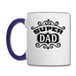 Super Dad - Black - Contrast Coffee Mug - white/cobalt blue