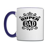 Super Dad - Black - Contrast Coffee Mug - white/cobalt blue