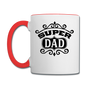 Super Dad - Black - Contrast Coffee Mug - white/red