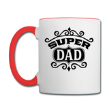 Super Dad - Black - Contrast Coffee Mug - white/red