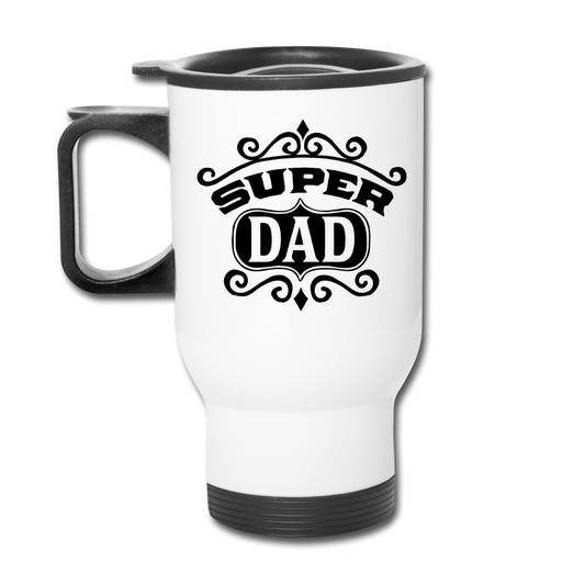 Super Dad - Black - Travel Mug - white