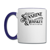 Sunshine And Whiskey - Black - Contrast Coffee Mug - white/cobalt blue