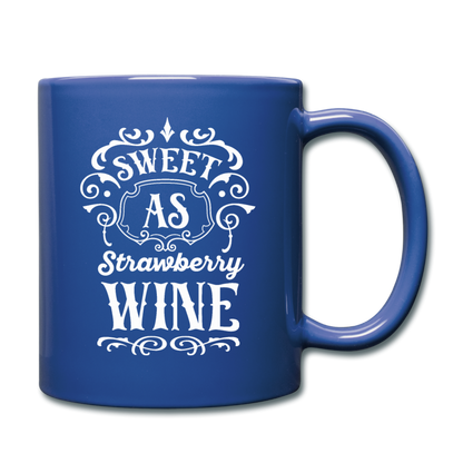 Sweet As Strawberry Wine - White - Full Color Mug - royal blue