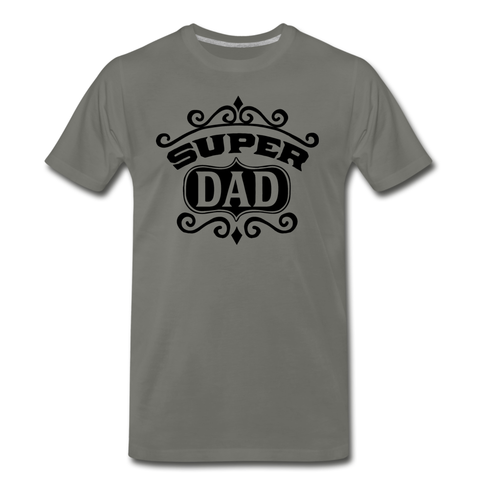 Super Dad - Black - Men's Premium T-Shirt - asphalt gray