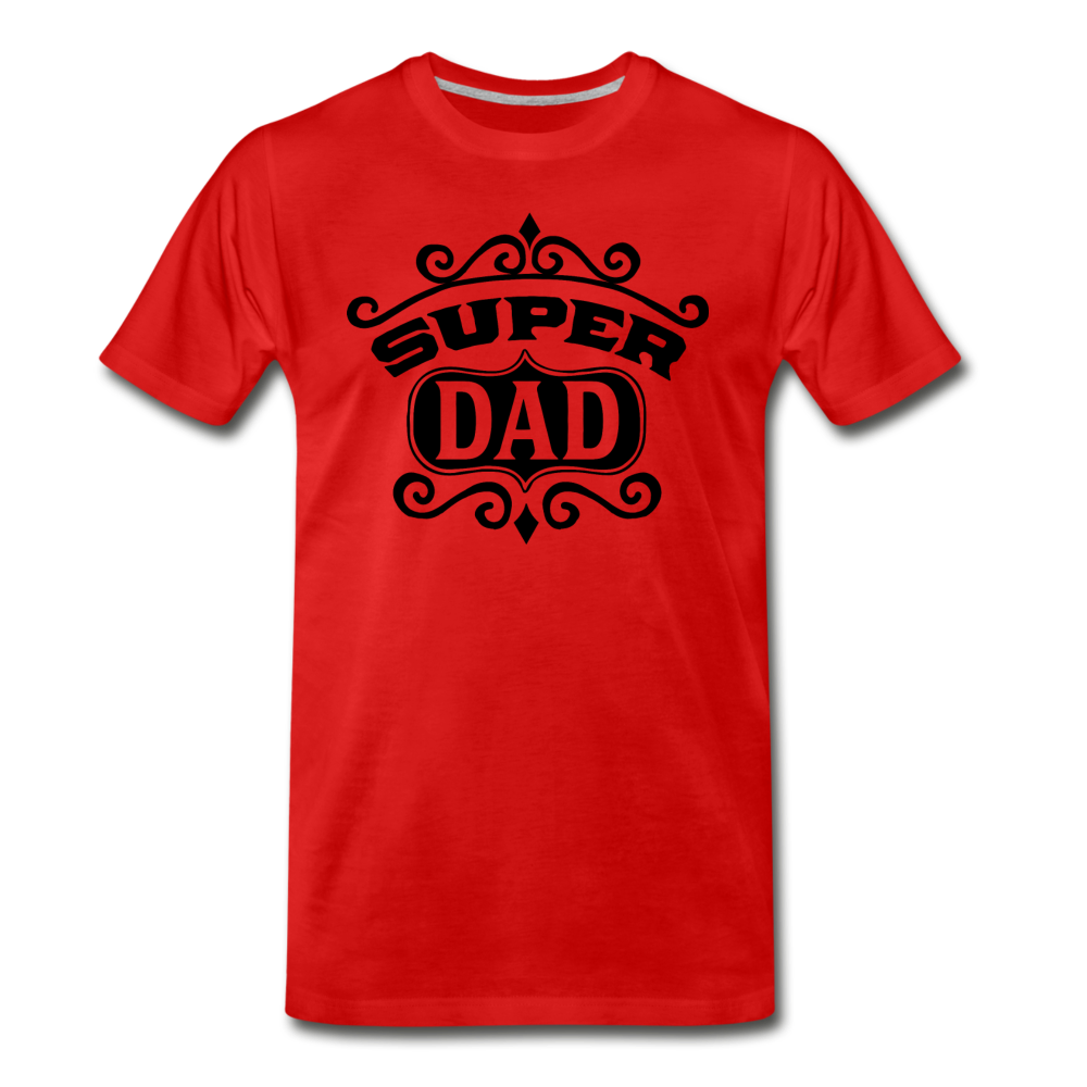 Super Dad - Black - Men's Premium T-Shirt - red