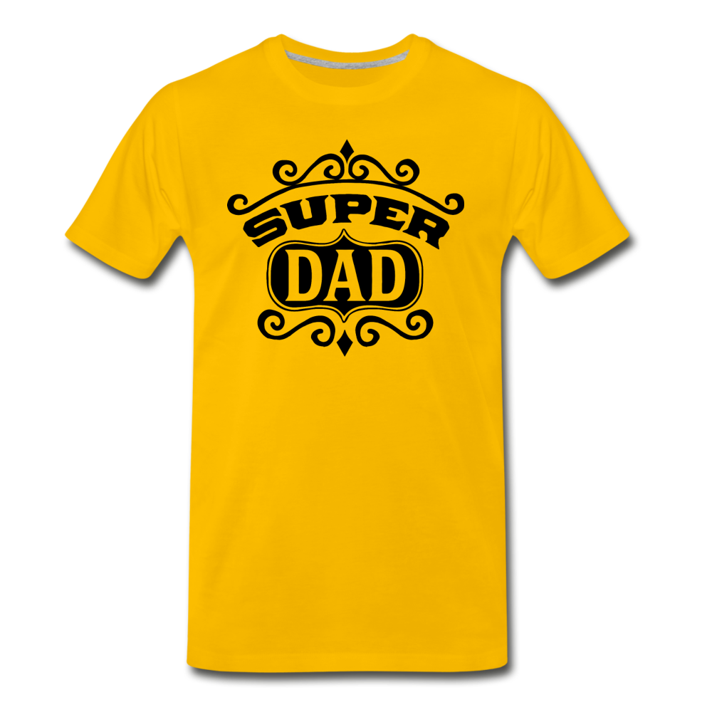 Super Dad - Black - Men's Premium T-Shirt - sun yellow