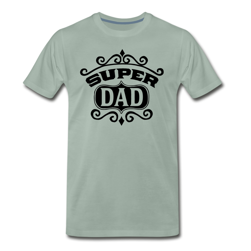 Super Dad - Black - Men's Premium T-Shirt - steel green