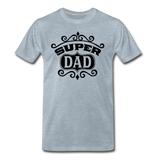 Super Dad - Black - Men's Premium T-Shirt - heather ice blue