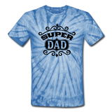 Super Dad - Black - Unisex Tie Dye T-Shirt - spider baby blue