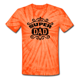 Super Dad - Black - Unisex Tie Dye T-Shirt - spider orange