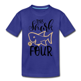 This Shark Is Four - Kids' Premium T-Shirt - royal blue