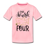 This Shark Is Four - Kids' Premium T-Shirt - pink