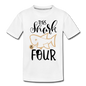 This Shark Is Four - Toddler Premium T-Shirt - white