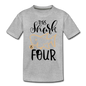 This Shark Is Four - Toddler Premium T-Shirt - heather gray